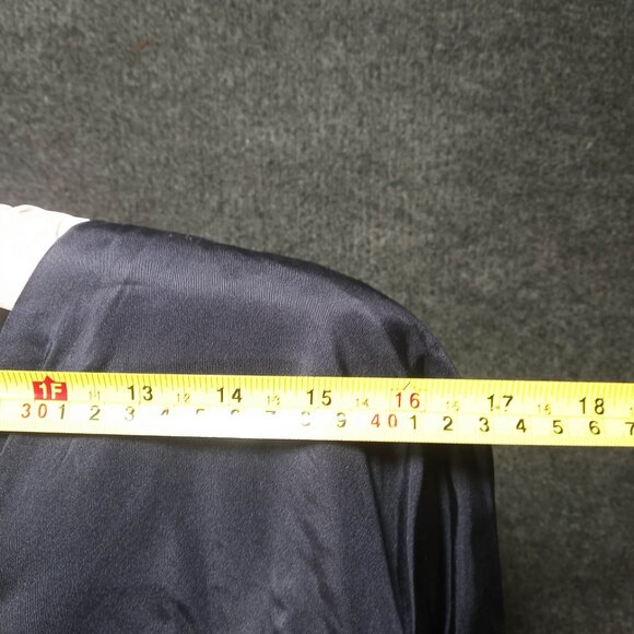 1950's Navy Polished Cotton Bow Circle Dress - Picture 6 of 8